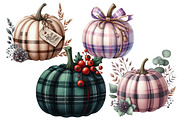 Autumn Plaid Pumpkin Sublimation, an Illustration by Designworld (Thumbnail 6 of 7)