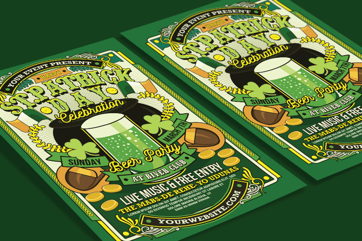 St Patricks Day Beer Party Flyer, a Flyer Template by Muhamad Iqbal hidayat (Photo 3 of 4)
