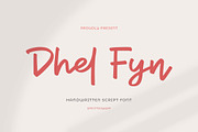 Dhel Fyn | Handwriting Script Font, a Script Font by gracetype_studio (Thumbnail 1 of 13)