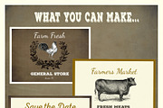 Rustic Farm Easy Badge & Label Maker, an Animal Illustration by Le Paper Cafe (Thumbnail 7 of 7)