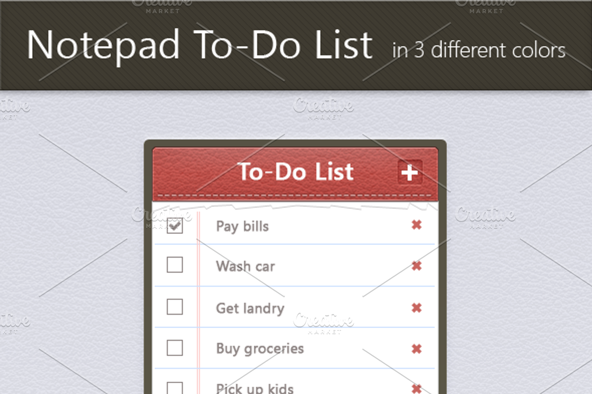 Notepad To-Do List, a Templates & Theme by BlossomRougeSvg