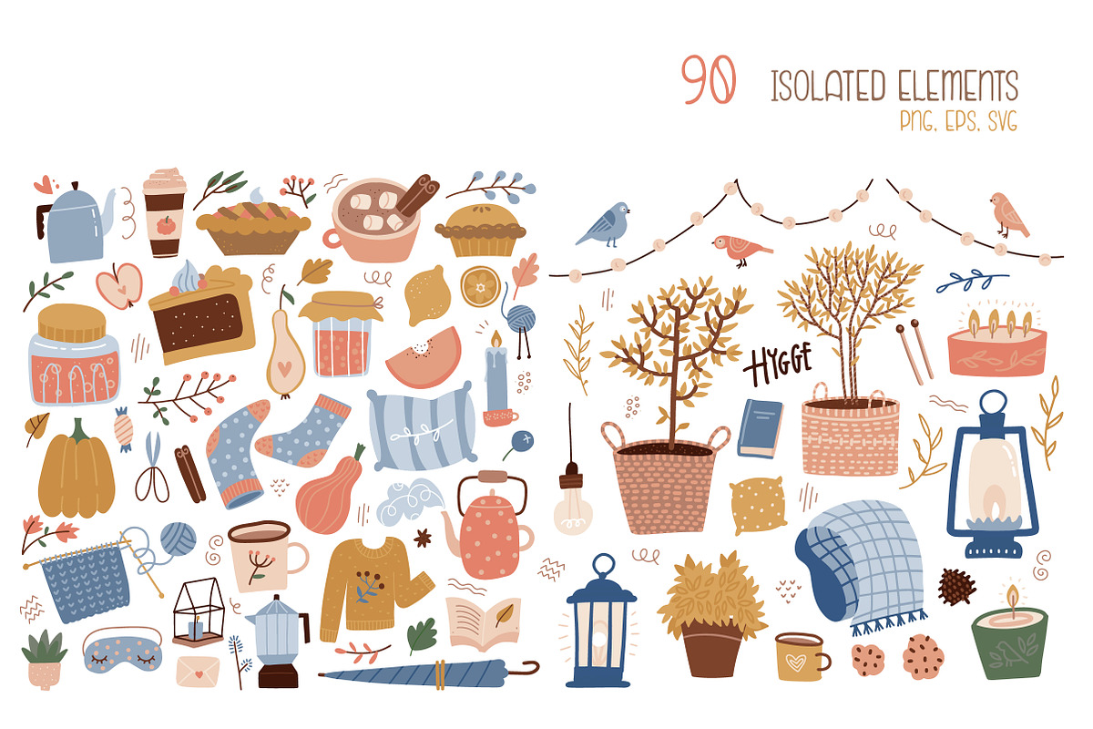 Cozy autumn: fall season graphic set, a Decorative Illustration by Lana Sham (Photo 2 of 14)