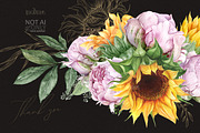 Watercolor Sunflowers and Peonies, a Decorative Illustration by ReachDreams (Thumbnail 10 of 10)