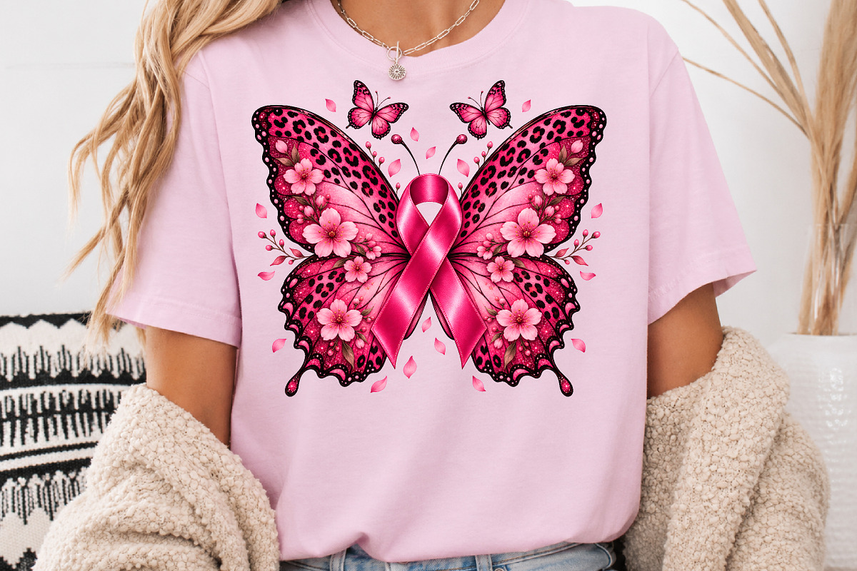 Breast Cancer Awareness Butterfly, a Seasonal Illustration by Rose Art (Photo 3 of 4)