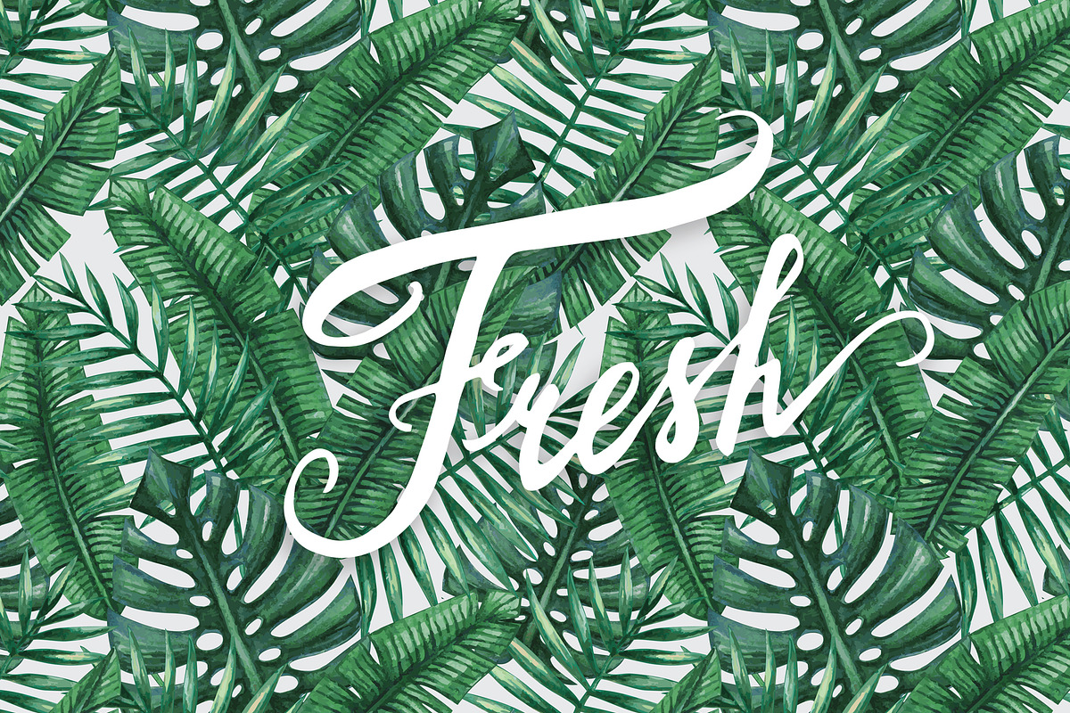 Palm leaves seamless pattern, a Pattern Graphic by Bigio Designs (Photo 6 of 6)