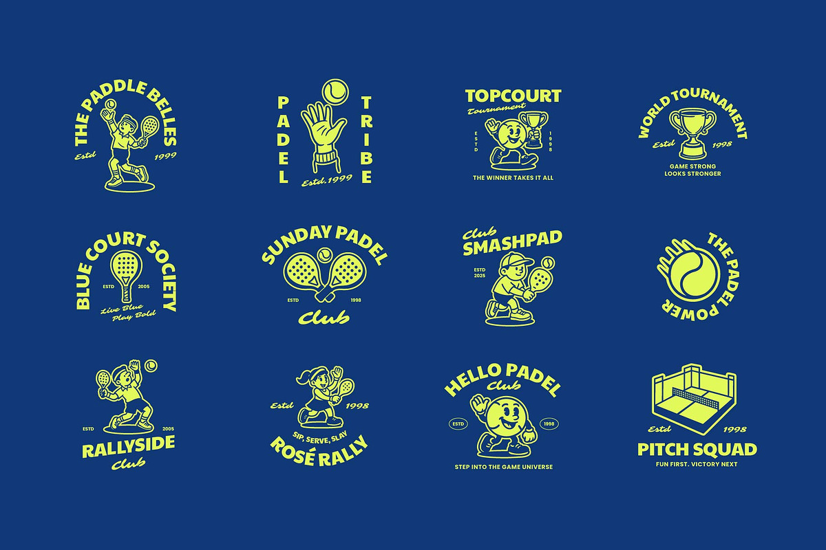 Padel Graphics, a Sport Illustration by Skilline Supply Co. (Photo 4 of 10)