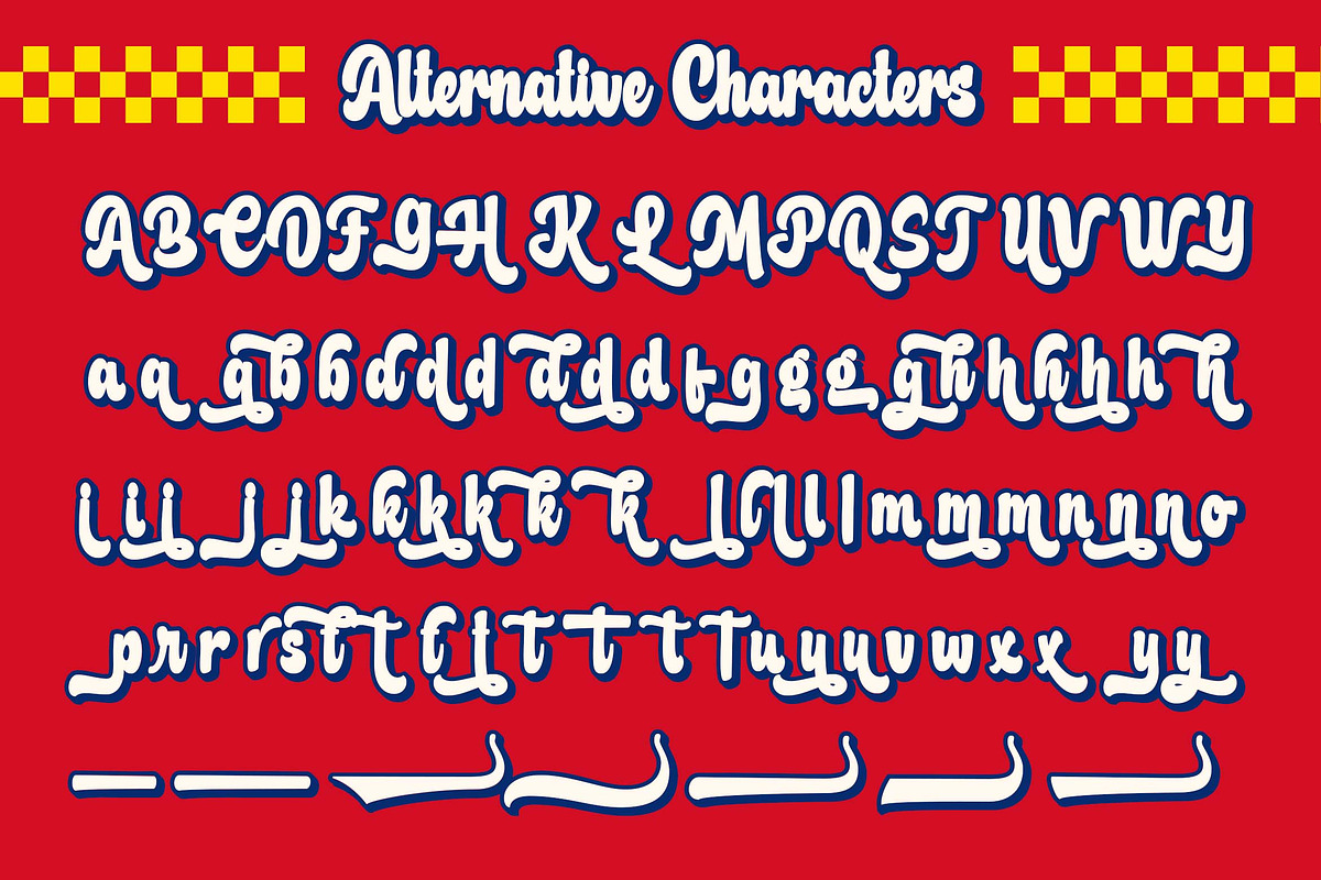 Richeta a Retro Bold Script Font, a Script Font by Blankids Studio (Photo 14 of 16)