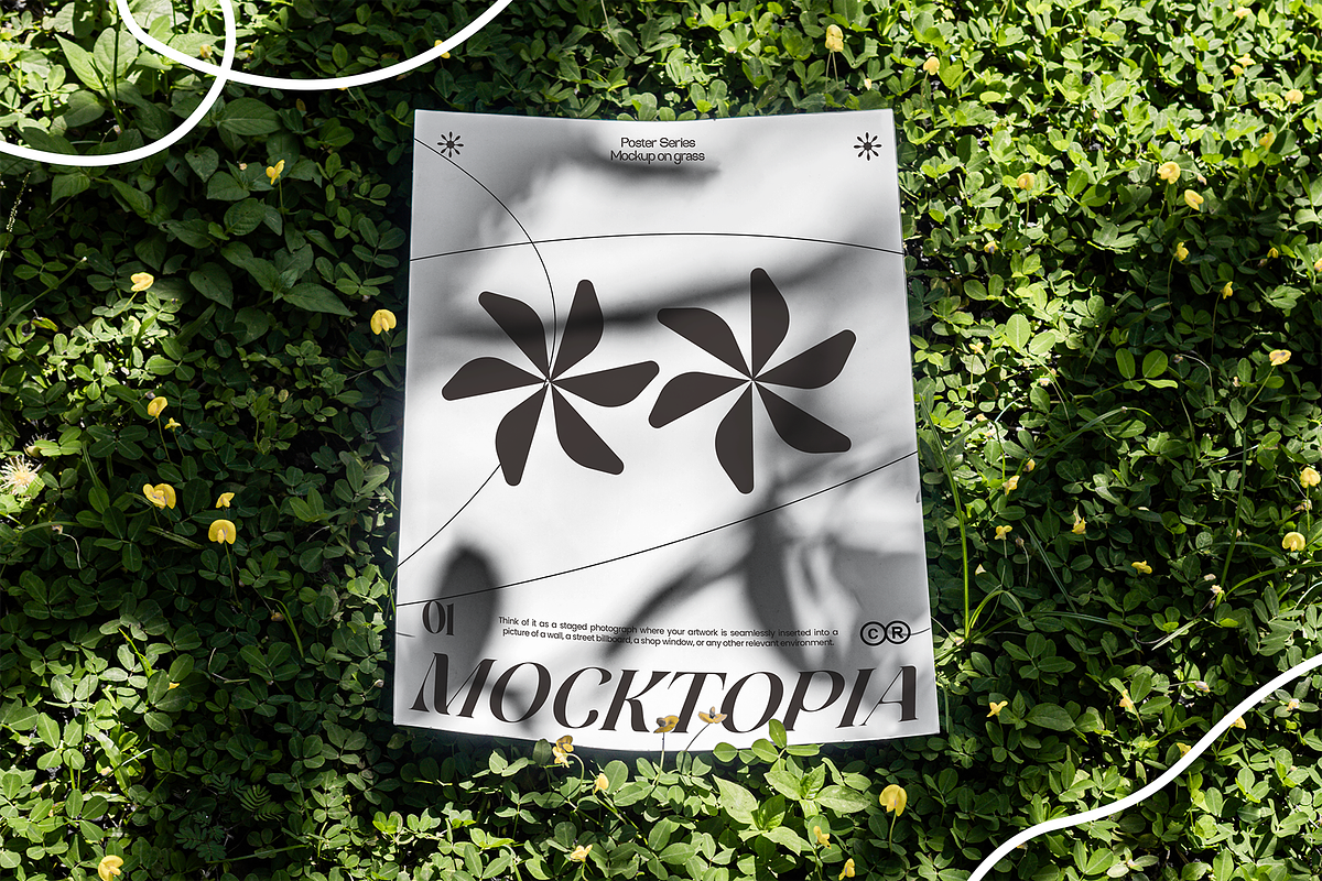 A3 Poster Mockup on Grass, an Advertising Mockup by Mocktopia (Photo 2 of 8)