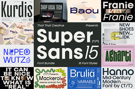Super Sans Serif Font Bundle