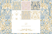 Gold Wedding Crest Watercolor Set, a Decorative Illustration by WonderWonder (Thumbnail 6 of 9)