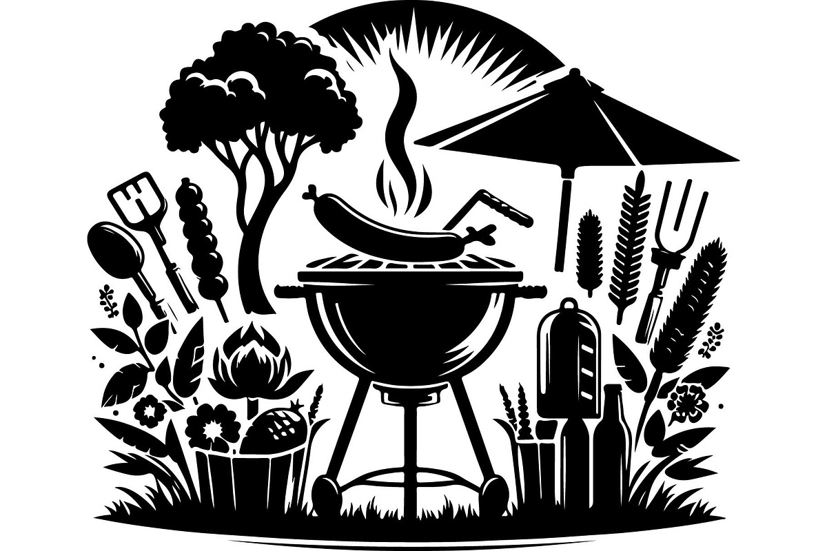 Black BBQ Grill SVG Set, an Object Graphic by jahid234 (Photo 7 of 13)