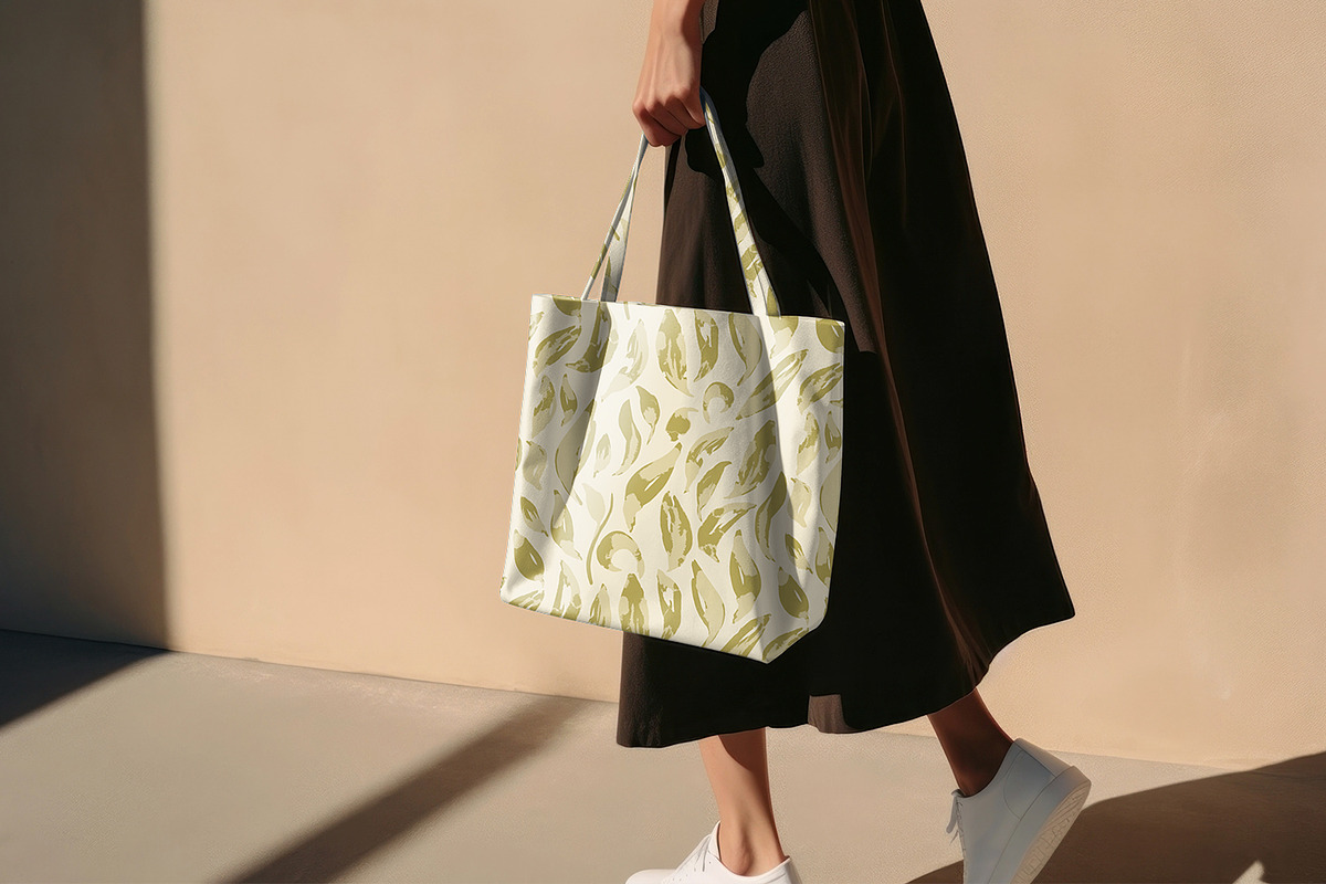 Summer Green Painted Leaves, a Pattern Graphic by MalyskaStudio (Photo 8 of 13)