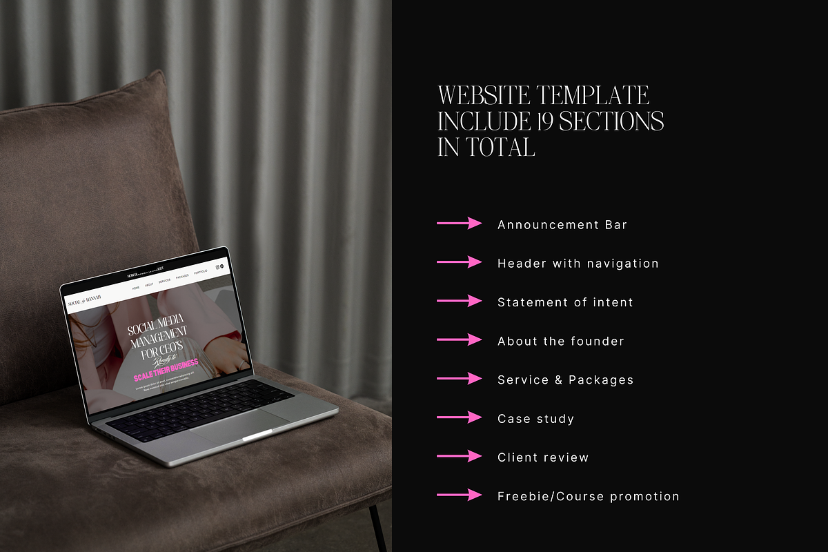 Social Media Manager Website Bundle, a Landing Page Template by My Template Studio (Photo 3 of 18)