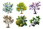 Watercolor Fruit Trees Clipart, an Icon by Daily.Designs (Thumbnail 3 of 4)
