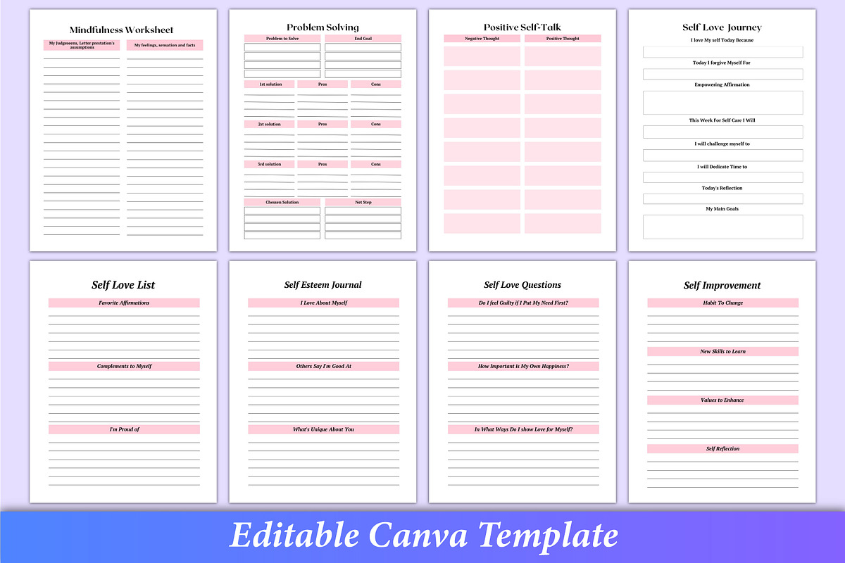 Ultimate ADHD Self-Care Planner, a Stationery Template by Mustafiz (Photo 4 of 8)