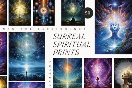 SURREAL Spiritual Art Prints, a Background Graphic by Lana Elanor