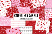Valentines Day seamless patterns, a Decorative Illustration by rosypatterns (Thumbnail 1 of 9)