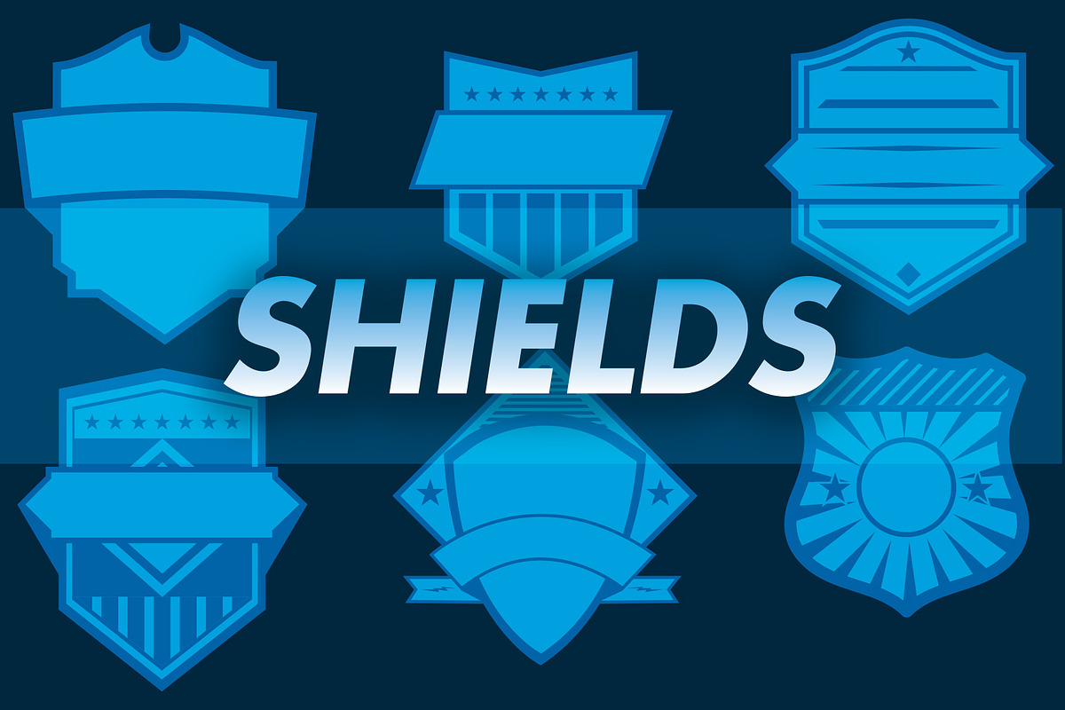 6 Vector Shields and Badges, a Graphic by brandedbaron (Photo 1 of 3)