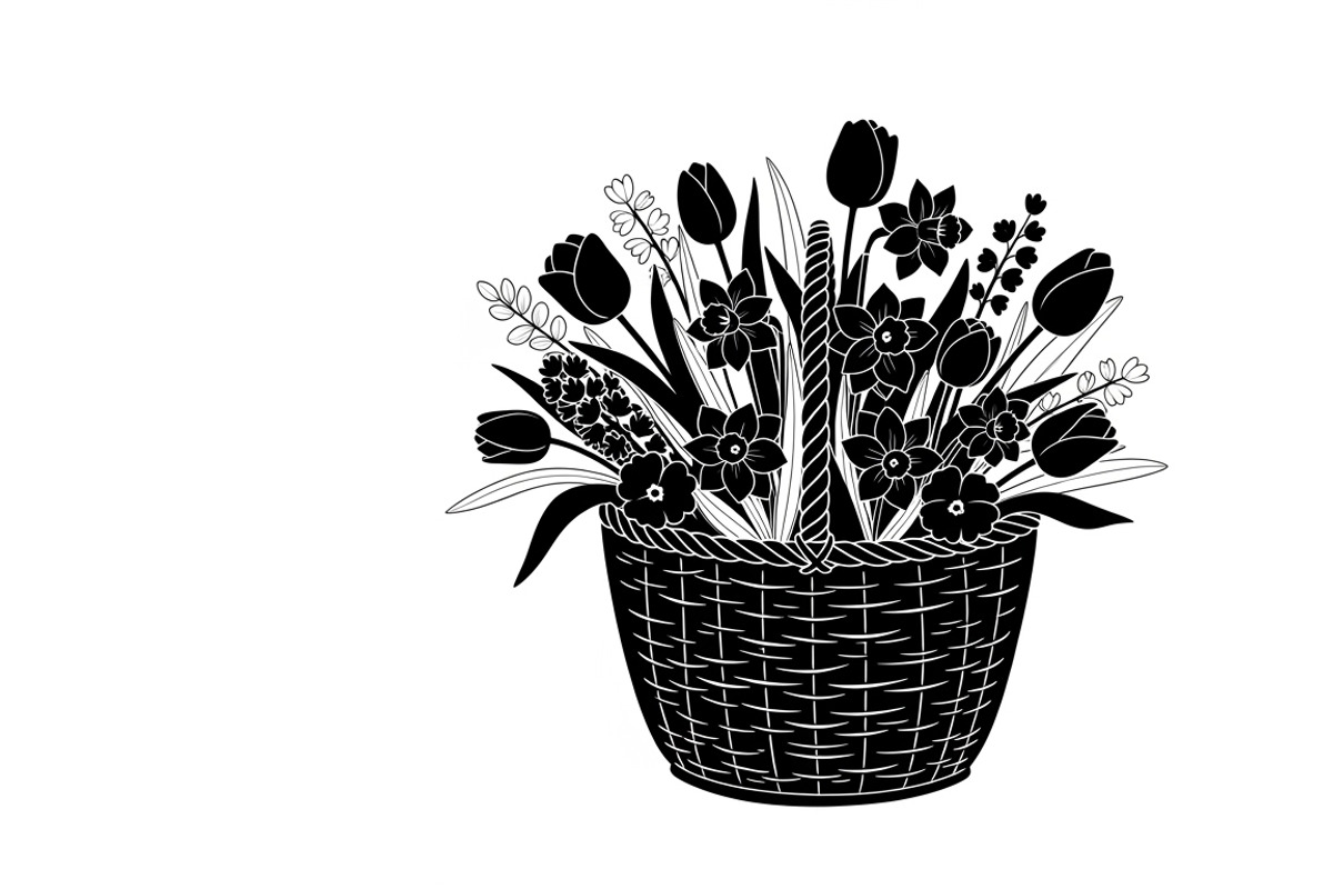 Charming flower basket wall art, an Illustration by Amazin_art (Photo 31 of 32)
