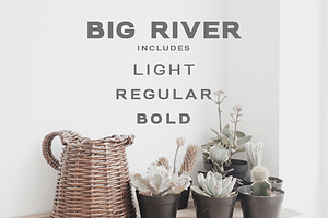 Big River Sans And Script Font Duo