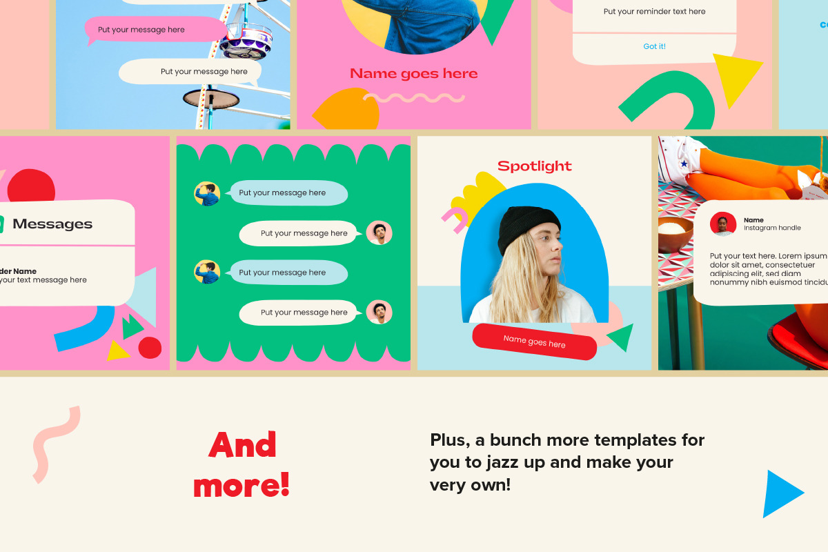 Poppin' Shapes Instagram Posts CANVA, a Social Media Template by Sweet Stash (Photo 7 of 12)