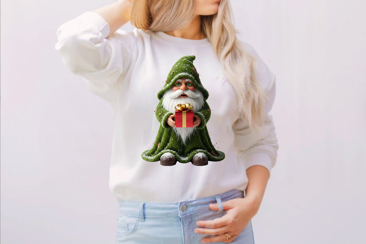 Watercolor Green Christmas Gnomes, an Illustration by SVGArt (Photo 5 of 8)
