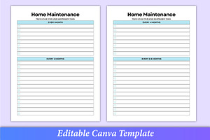 ADHD Cleaning Planner Canva Interior