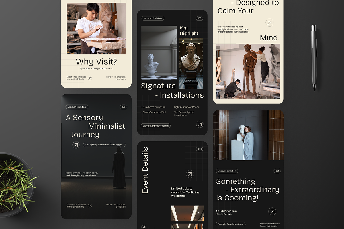 Minimalist Exhibition IG Story, a Social Media Template by Annora Studio (Photo 6 of 6)