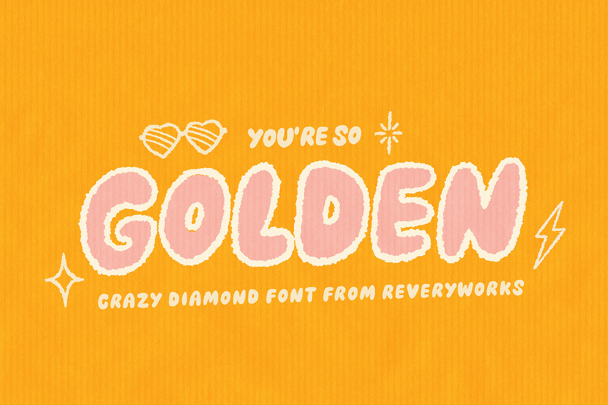 Crazy Diamond Fonts + Doodles, a Font by ReveryWorks (Photo 9 of 14)