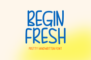 Begin Fresh Typeface, a Handwritten Font by Seemly Fonts (Thumbnail 1 of 6)
