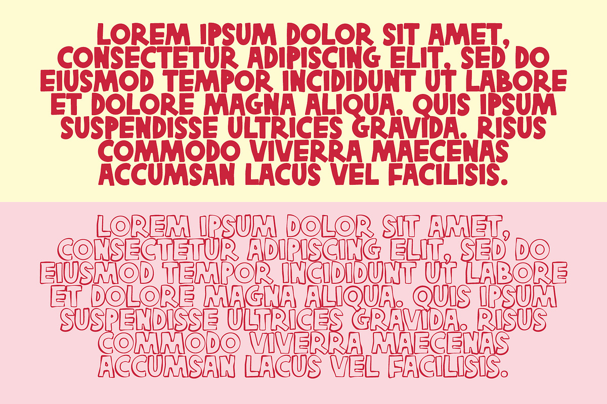 Big Kids | AllCaps Outline Ugly Font, a Sans Serif Font by Airotype (Photo 9 of 12)