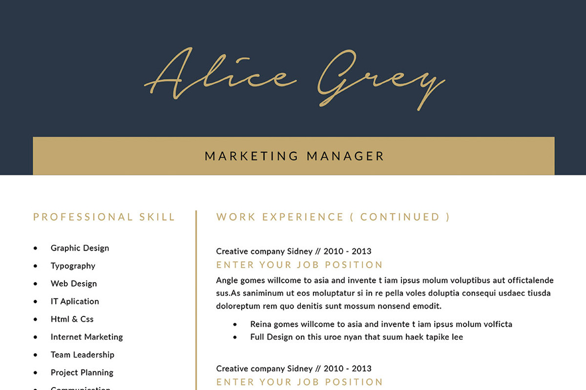 Resume Template/CV Template, a Resume Template by Symie Design (Photo 5 of 7)
