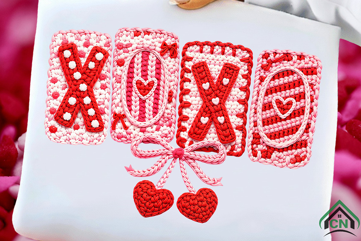 Faux Yarn XOXO Png, Valentine's Day, an Illustration by Craft Nest (Photo 2 of 8)