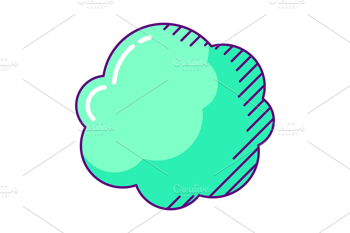 Speech bubble in line art style., a Decorative Illustration by incomible