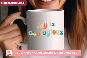 Joy Is Contagious SVG Cut Files