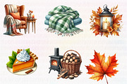 Watercolor Autumn Clipart, an Illustration by CreationArt (Thumbnail 2 of 5)