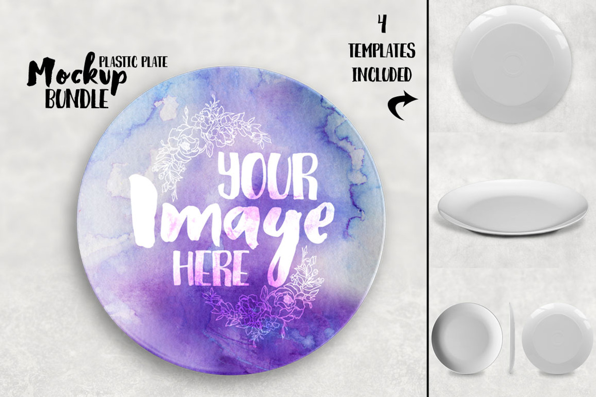 Plastic Plate Mockup, a Product Mockup by StyledProductMockups (Photo 1 of 5)