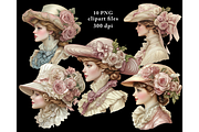 Victorian Lady Portrait Clipart PNG, an Illustration by Memories By Lea (Thumbnail 3 of 9)