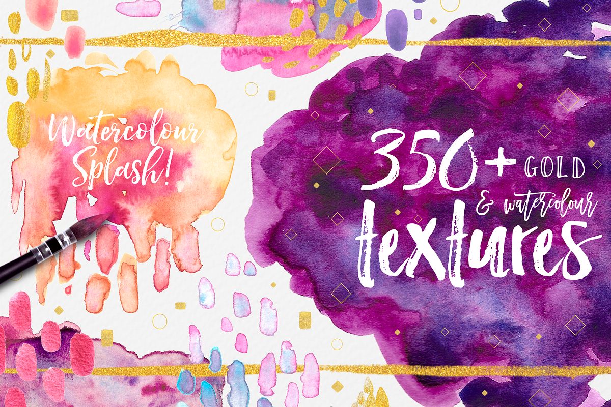 Watercolour Splash 350+ Textures PNG, a Texture Graphic by JasGraphicTools (Photo 1 of 16)