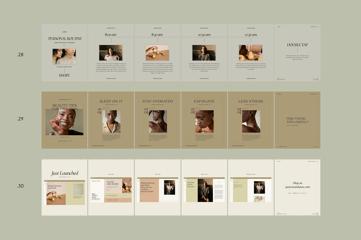 Sage Step by Step Carousel Templates, a Social Media Template by Sparrow & Snow (Photo 13 of 13)