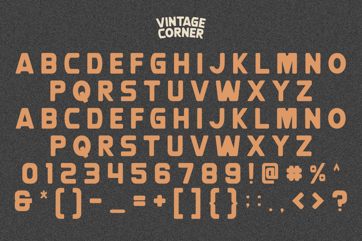 Vintage Corner - Vintage Sport Font, a Sans Serif Font by Masyafi Studio (Photo 2 of 6)
