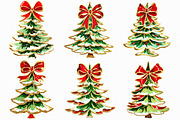 Coquette Bow Christmas Tree Clipart, an Illustration by Libby Wishes (Thumbnail 6 of 7)