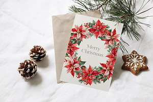 Christmas Watercolor Floral Set