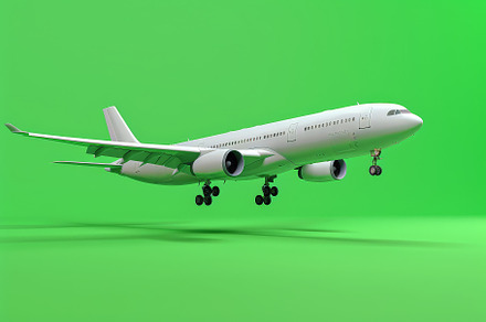 Realistic airplane is flying vector, a Background Photo by Pixeness