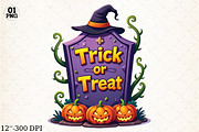 Trick or Treat Halloween Ghost Pumpk, a Graphic by Libby Wishes (Thumbnail 1 of 5)