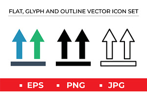 Double Up Arrow Icons, an Outline Icon by Artonix