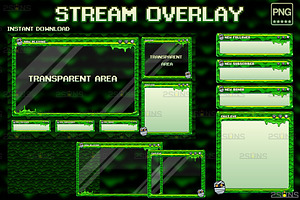 Kawaii twitch overlay package, a Social Media Template by 2SUNS