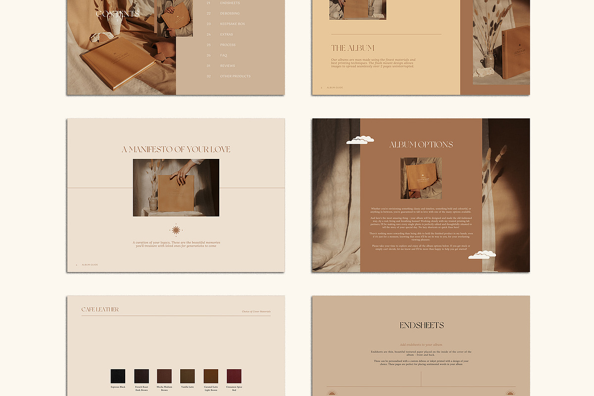 Dreamy | Album Guide PDF, a Templates & Theme by Studio Leelou (Photo 2 of 10)
