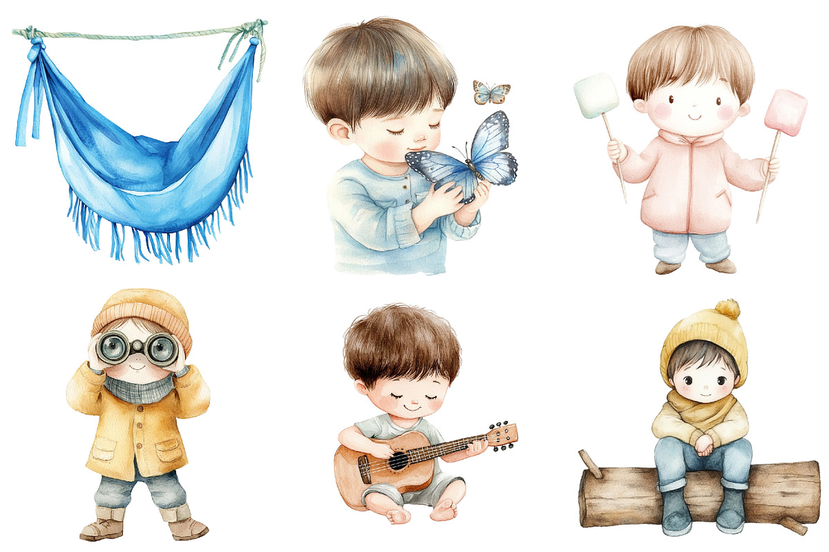 Cute Camping Clipart, an Illustration by CitraGraphics (Photo 5 of 5)