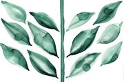 Botanical herringbone in emerald, a Pattern Graphic by Anya-D (Thumbnail 1 of 5)